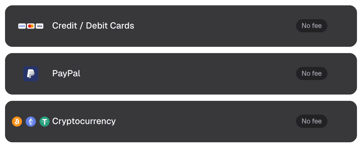 Every way to pay